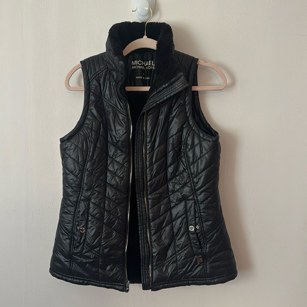 Michael Kors Black Puffy Winter Vest